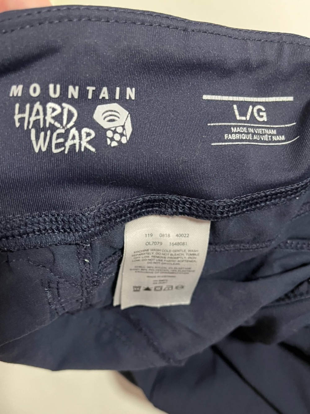 Mountain Hardwear Blue outdoor Hiking Pull on Navy Pants Size Large - Picture 2 of 8